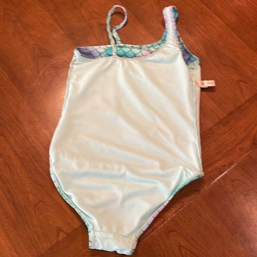 SO Little Mermaid One Piece Swimsuit - girls size 10 including free Mermaid Tail - Picture 9 of 16